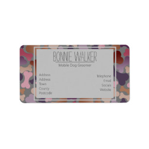 Etiqueta serviços de animais de estimação para cães