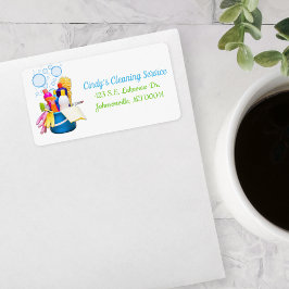 Etiqueta Serviços de limpeza de Design