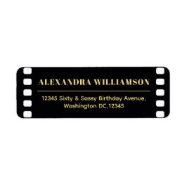 Etiqueta Sessenta&sassy Black Dourado Roaring 20s Endereço