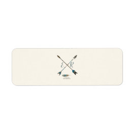 Etiqueta Seta e Antler Rustic Cream & Blue