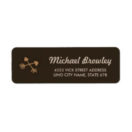 Etiqueta Setas étnicas Detalhes personalizados do design