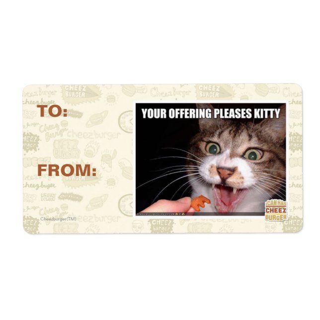 Etiqueta Seu Gatinho de Prazos de Oferta (Frente)