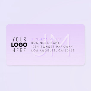 Etiqueta Seu logotipo e endereço de devolução de madeira ro
