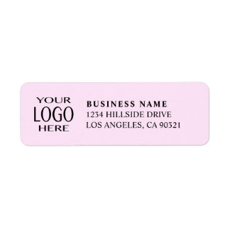 Etiqueta Seu logotipo ou imagem rosa endereço de devolução