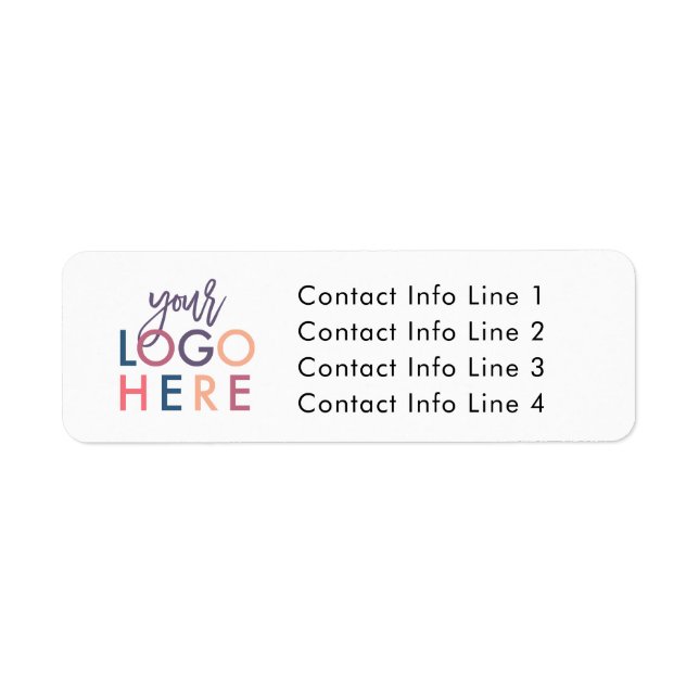 Etiqueta Seu logotipo pessoal e informações de contato Ende (Frente)