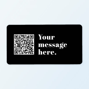 Etiqueta Seu próprio código QR enviado & Texto Retro Editáv