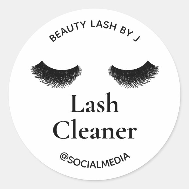 Etiqueta Shampoo de Limpeza de Extensão Eyelash Pr (Frente)