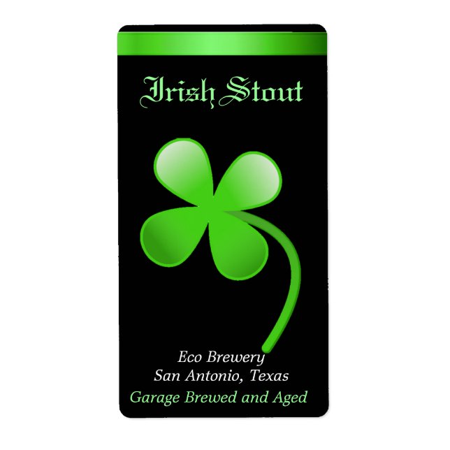 Etiqueta Shamrock Home Feed Beer Labels (Frente)