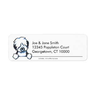 Etiqueta Sheepdog inglês velho limpo & simples