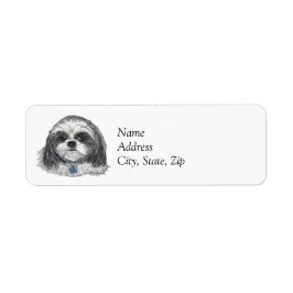 Etiqueta Shih Tzu Dog