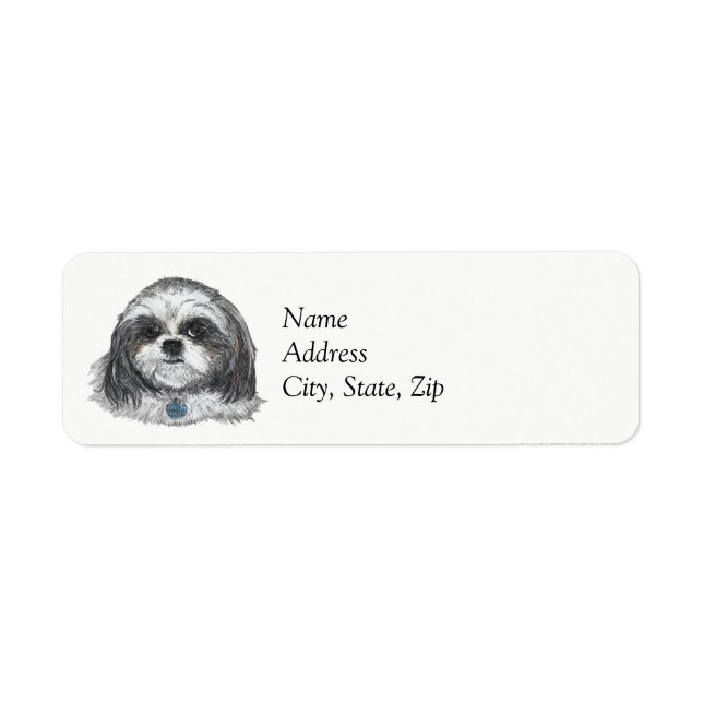 Etiqueta Shih Tzu Dog (Frente)