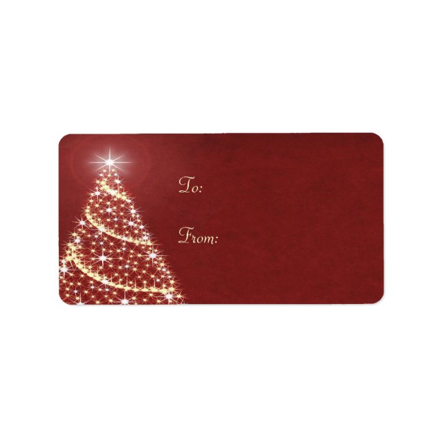 Etiqueta Shimmer da Árvore de Natal (Frente)