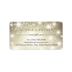 Etiqueta Shimmer elegante e elegante que Sparkling
