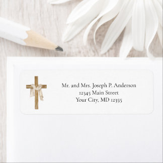 Etiqueta Shroud of Turin Easter Cross Religious Christian