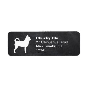 Etiqueta Silhueta da chihuahua