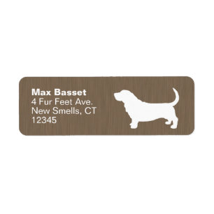 Etiqueta Silhueta de Basset Hound