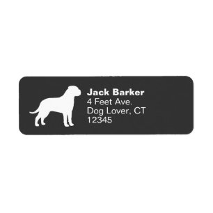 Etiqueta Silhueta de Bullmastiff