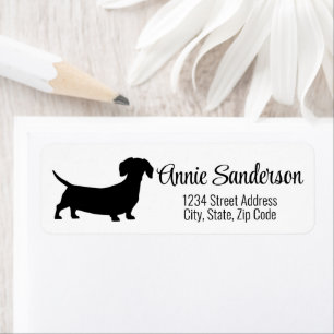 Etiqueta Silhueta de Dachshund