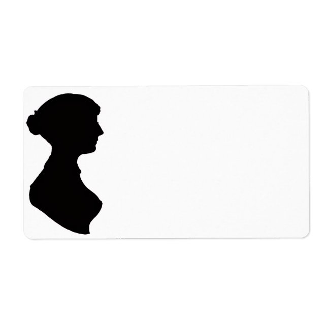 Etiqueta Silhueta de Jane Austen (Frente)