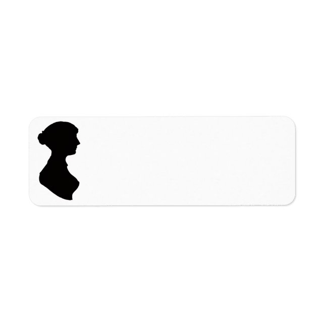 Etiqueta Silhueta de Jane Austen (Frente)