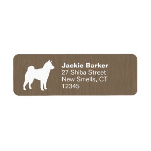 Etiqueta Silhueta de Shiba Inu