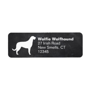Etiqueta Silhueta do Wolfhound irlandês