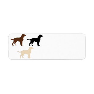 Etiqueta silhuetas da cor de labrador retriever