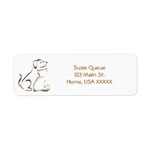 Etiqueta Silhuette de Cães e Gatos