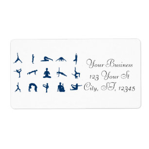 Etiqueta Silhuette Yoga Poses Thunder_Cove