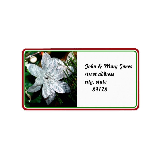 Etiqueta Silver Poinsettia (Frente)