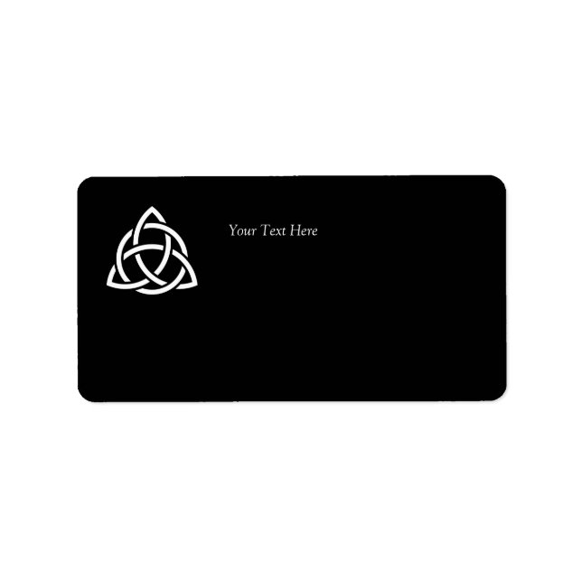 Etiqueta Símbolo Celtic Trinity Knot Triquetra Personalizad (Frente)