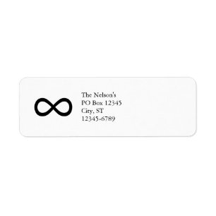 Etiqueta Símbolo de Infinito Preto