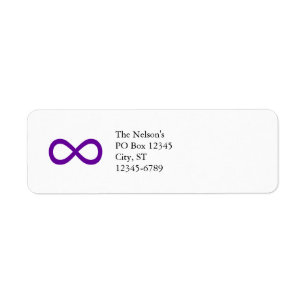 Etiqueta Símbolo de Infinito Roxo