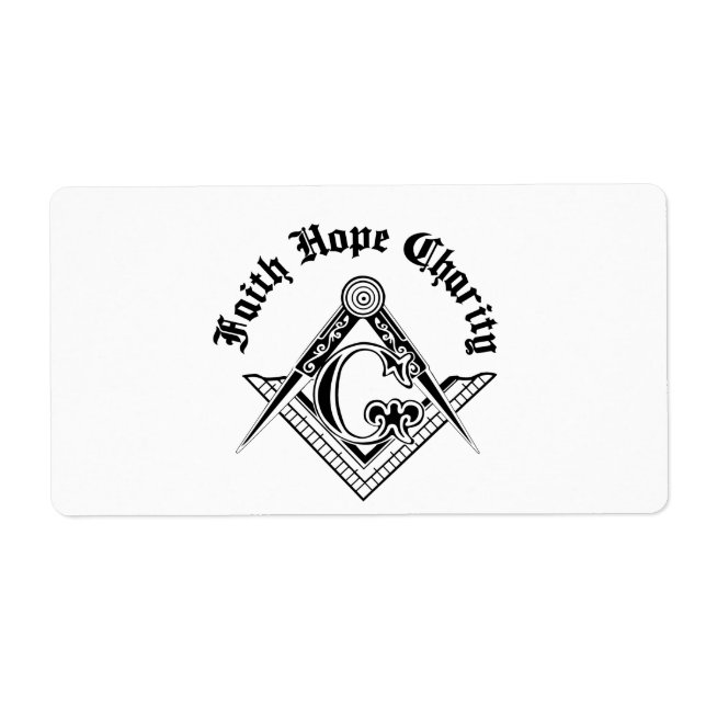 Etiqueta Símbolo de maçonaria (Frente)