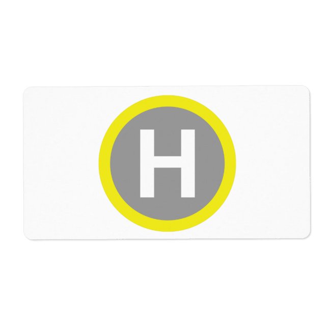 Etiqueta Símbolo Helipad (Frente)