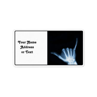 Etiqueta Símbolo Shaka X-Ray (Hang Loose)
