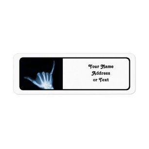 Etiqueta Símbolo Shaka X-Ray (Hang Loose)