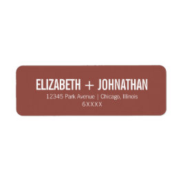 Etiqueta Simple Boho Dusty Rosa Tipografia Endereço de Casa