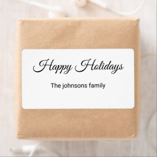 Etiqueta simple minimal christmas times add your text lab