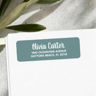 Etiqueta Simple Modern Hand Sketched Script Return Address