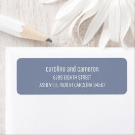 Etiqueta Simple Periwinkle Modern Wedding Return Address 