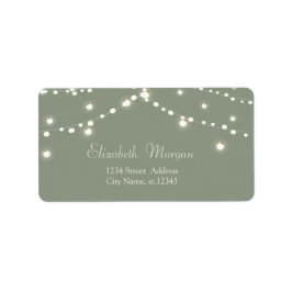 Etiqueta Simple String Lights Sage Green 