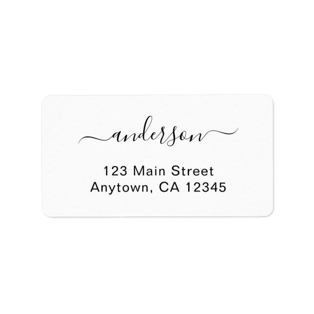Etiqueta Simple Stylish Custom Printed Address Stickers (Frente)