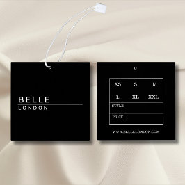 Etiqueta Simples Black Modern Business Hang