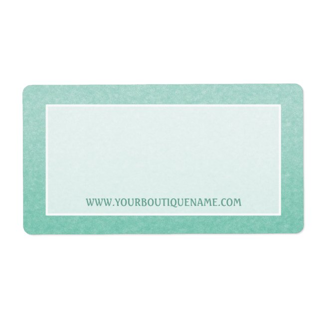 Etiqueta Simples Chic Mint Green Grain Boutique (Frente)