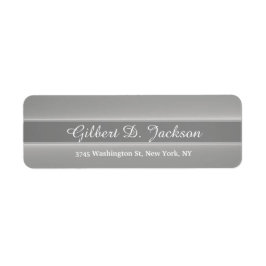 Etiqueta Simples Cinza Clássica Criativa Simples