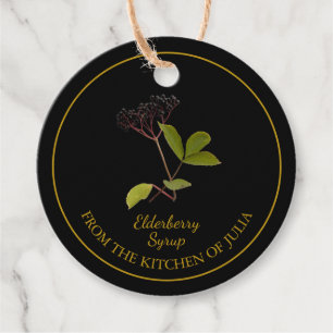 Etiqueta Simples de Amoranho Elderberry Xarope Han