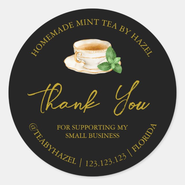 Etiqueta Simples De Casa De Mint (Frente)