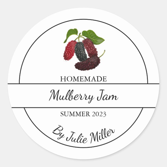 Etiqueta Simples de Emperramento de Mulberry (Frente)
