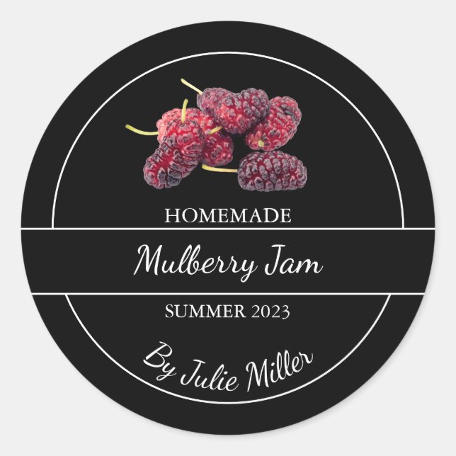 Etiqueta Simples de Emperramento de Mulberry (Frente)